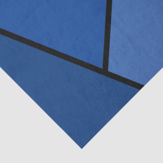 Abstract blauw tapestapel tissuepapier (Detail)