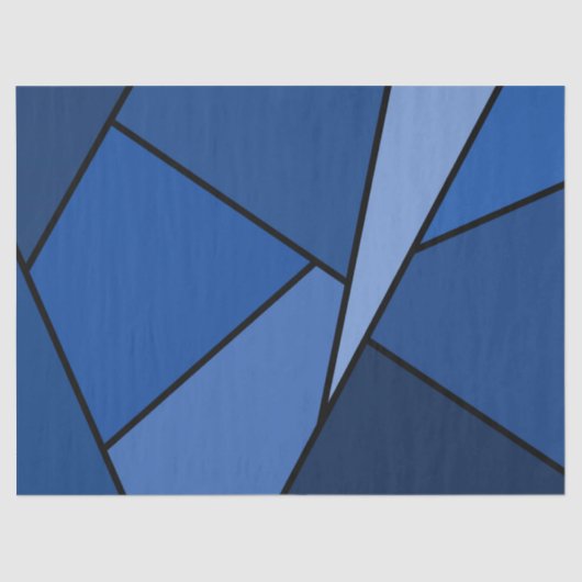 Abstract blauw tapestapel tissuepapier (Voorkant)