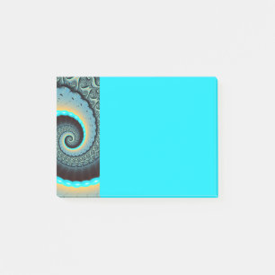 Abstract blauw turquoise oranje fractale kunst spi post-it® notes