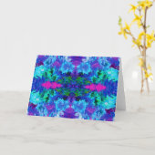 Abstract blauw (versie 2) Blank  Kaart (Gele Bloem)