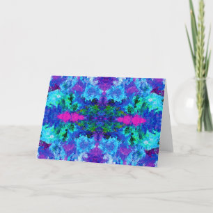 Abstract blauw (versie 2) Blank Kaart