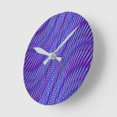 Abstract blauw vibrant Moiré Effect Pattern Modern Ronde Klok (Hoek)