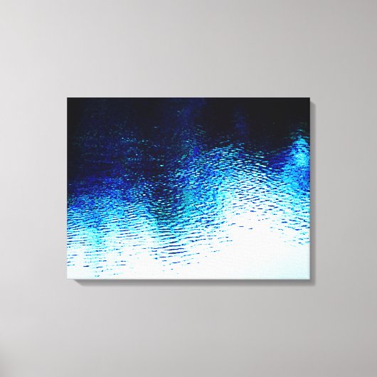 Abstract blauw water canvas afdruk (Voorkant)