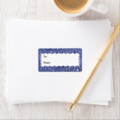Abstract Blauw Water Drop Gift Label (Insitu)