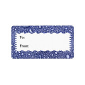 Abstract Blauw Water Drop Gift Label (Voorkant)
