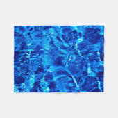 Abstract blauw water en ijs fleece deken (Voorkant (Horizontaal))