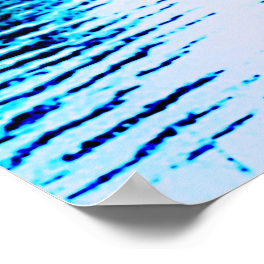 Abstract blauw water poster (Hoek)