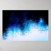 Abstract blauw water poster (Voorkant)