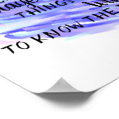 Abstract blauw waterverf ontwerp sereniteitsgebed poster (Hoek)