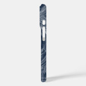 Abstract blauw-wit wervelpatroon Case-Mate iPhone case (Achterkant / Links)
