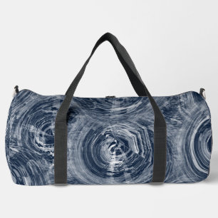 Abstract blauw-wit wervelpatroon plunjezak