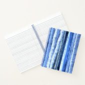 Abstract blauw wit winterbos Spiral Notitieboek (Binnen)