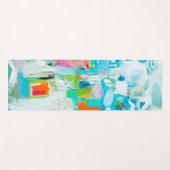 Abstract blauw yogamat (Voorkant (horizontaal))