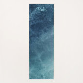 Abstract blauw yogamat (Voorkant)