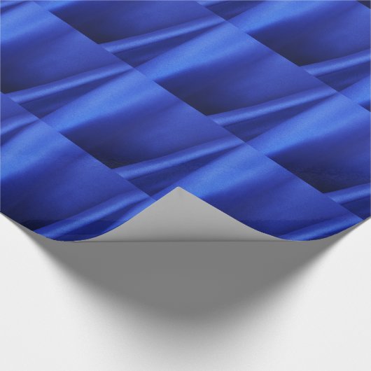 Abstract blauw zijdeweefsel cadeaupapier (Hoek)