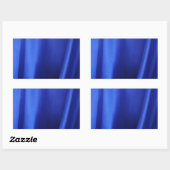 Abstract blauw zijdeweefsel rechthoekige sticker (Vel)