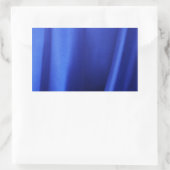 Abstract blauw zijdeweefsel rechthoekige sticker (Tas)