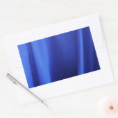 Abstract blauw zijdeweefsel rechthoekige sticker (Envelop)