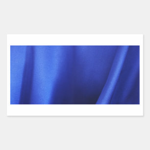Abstract blauw zijdeweefsel rechthoekige sticker