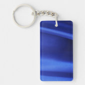 Abstract blauw zijdeweefsel sleutelhanger (Voorkant)