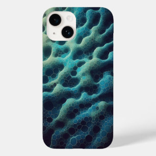 Abstract blauwe cellulaire raster telefoonhoes - O Case-Mate iPhone 14 Hoesje