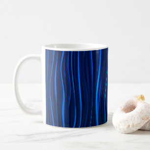 Abstract blauwe hoezen met babyblauwe strepen koffiemok