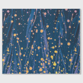 ABSTRACT BLAUWE MARBLED PAPIER MET GOUDE SPLASHEDE (Vlak)