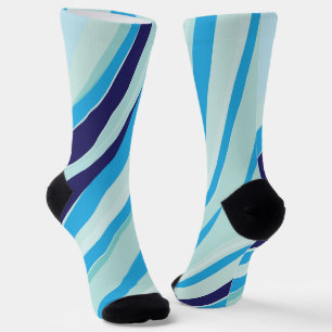 Abstract Blauwe Streep Sokken