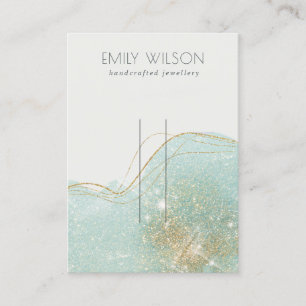 Abstract Blauwgroen Groen Glitter Shiny Hairpin Di Visitekaartje