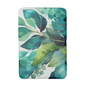 Abstract Blauwgroen, Groen, Smaragd, Botanisch Badmat (Voorkant Verticaal)