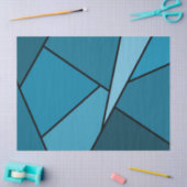 Abstract Blauwgroen-Polygoonweefselpapier Tissuepapier (Craft)