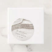 Abstract Bleekgouden Marmeren Agate Bruidsdouche Bedankjes Labels (In situ)