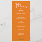 Abstract bloem geel & oranje roze mix en match menu (Voorkant)