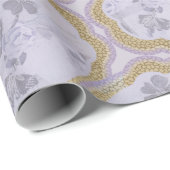 Abstract Bloem Medaillon Cadeaupapier (Rol Hoek)