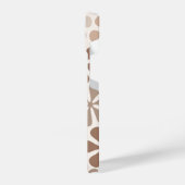 Abstract Bloemen (B) Bruin Taupe Crème iPhone Hoesje (Linkerkant)