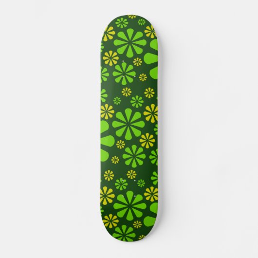 Abstract Bloemen skateboard (Voorkant)
