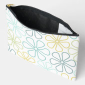 Abstract Bloemen Teals Geel Limoen Wit Etui (Open)
