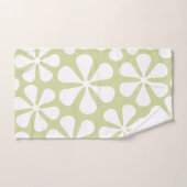 Abstract Bloemen Wit op Limoen Bad Handdoek (Handdoek)
