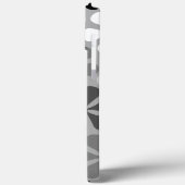 Abstract Bloemen Zwart Wit Grijs Case-Mate iPhone Case (Achterkant / Links)