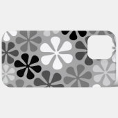 Abstract Bloemen Zwart Wit Grijs Case-Mate iPhone Case (Achterkant (horizontaal))
