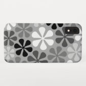 Abstract Bloemen Zwart Wit Grijs Case-Mate iPhone Case (Achterkant (horizontaal))
