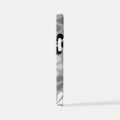 Abstract Bloemen Zwart Wit Grijs iPhone Hoesje (Rechterkant)