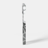 Abstract Bloemen Zwart Wit Grijs iPhone Hoesje (Linkerkant)