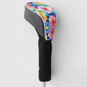 Abstract bloemenpatroon golfhoofd Hoesje Golfheadcover (Schuin)