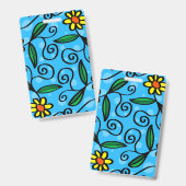 Abstract bloemensymbool badge (Voor- en achterkant)