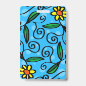 Abstract bloemensymbool badge (Achterkant)