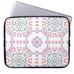 Abstract bloemetjesontwerp abstract, kunst, thuis laptop sleeve