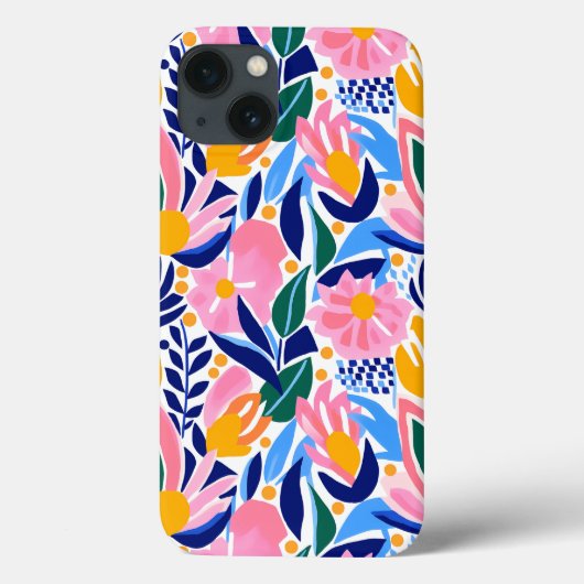 Abstract bloemig kleurrijk leuke patroontje Case-Mate iPhone case (Achterkant)