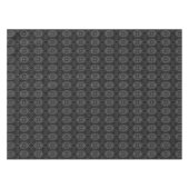 Abstract bloemig zwart en grijs tafelkleed (Voorkant (Horizontaal))