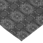 Abstract bloemig zwart en grijs tafelkleed (Gekanteld)
